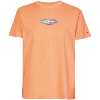 Textiel Dames T-shirts & Polo’s Tommy Jeans DW0DW12730 Oranje