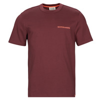 Textiel Heren T-shirts korte mouwen Scotch & Soda T-Shirt Logo Unisexe En Jersey De Coton Biologique Bordeau