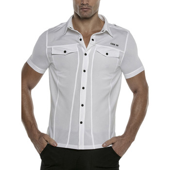 Textiel Heren Overhemden lange mouwen Code 22 Overhemd met korte mouwen Vivid Code22 Wit