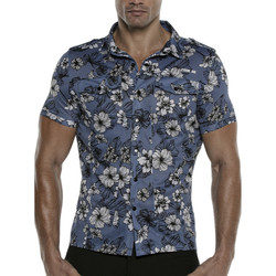 Textiel Heren Overhemden korte mouwen Code 22 Overhemd met korte mouwen Vivid Code22 Blauw