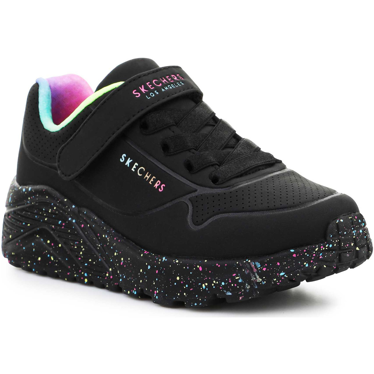 Schoenen Meisjes Sandalen / Open schoenen Skechers Uno Lite - RAINBOW SPECKS 310457-BKMT Zwart