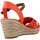 Schoenen Dames Sandalen / Open schoenen Tommy Hilfiger WEBBING LOW WEDGE Oranje