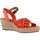 Schoenen Dames Sandalen / Open schoenen Tommy Hilfiger WEBBING LOW WEDGE Oranje