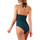 Textiel Dames Badpak Admas 1-delig zwempak met voorgevormde haltertop Shell Blauw