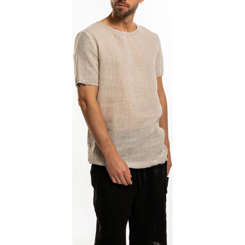 Textiel Heren T-shirts korte mouwen Takeshy Kurosawa 83333 | Lino Beige