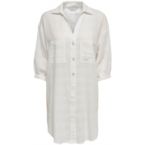 Textiel Dames Tops / Blousjes Only Shirt Naja S/S - Bright White Wit