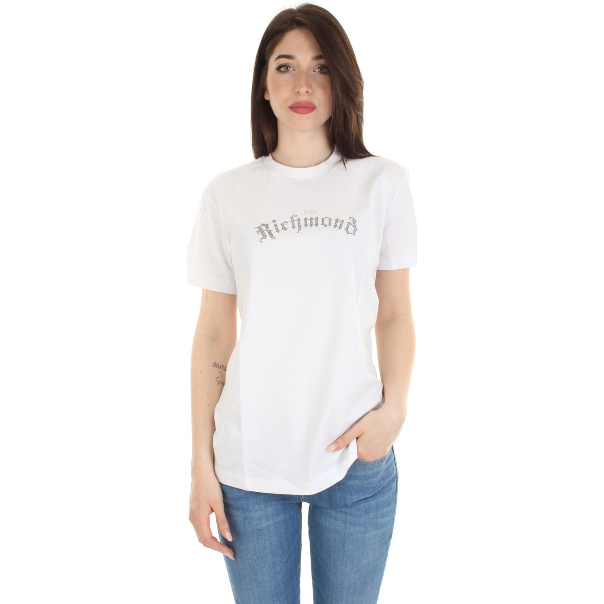 Textiel Dames T-shirts korte mouwen John Richmond RWP22015TS Wit
