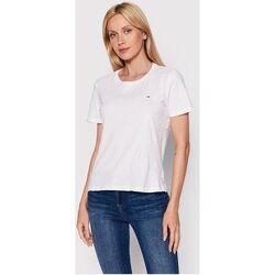 Textiel Dames T-shirts & Polo’s Tommy Jeans DW0DW14616 Wit