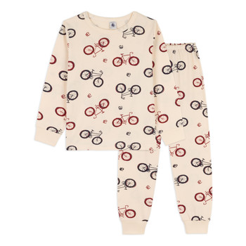 Textiel Jongens Pyjama's / nachthemden Petit Bateau CHIFFRE Multicolour