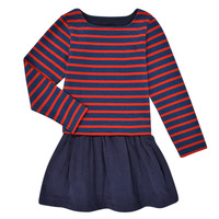 Textiel Meisjes Korte jurken Petit Bateau CONSTANTIN Marine / Rood