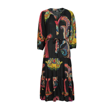 Textiel Dames Lange jurken Desigual ODYSSEY Zwart / Multicolour