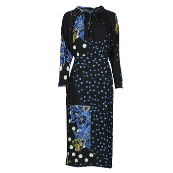 Textiel Dames Lange jurken Desigual DOTS Zwart / Wit / Blauw