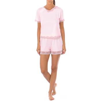 Textiel Dames Pyjama's / nachthemden Kisses And Love 1202-POWDER Roze