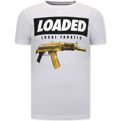 Textiel Heren T-shirts korte mouwen Local Fanatic Stoere S Loaded Gun Wit