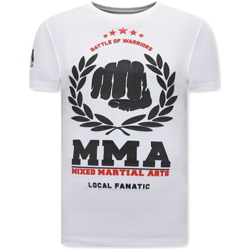 Textiel Heren T-shirts korte mouwen Local Fanatic Print MMA Fighter Wit