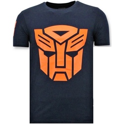 Textiel Heren T-shirts korte mouwen Local Fanatic Stoere Transformers Print Blauw