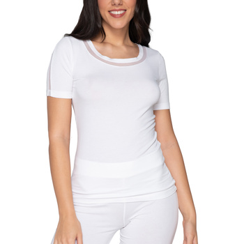 Ondergoed Dames Hemden Luna T-shirt met korte mouwen Cotton Touch  Splendida Wit