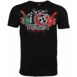 Textiel Heren T-shirts korte mouwen Local Fanatic I Love Turkey Zwart