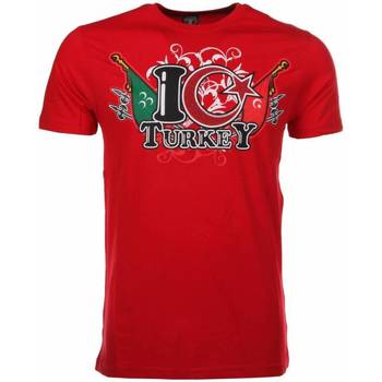 Textiel Heren T-shirts korte mouwen Local Fanatic I Love Turkey Rood