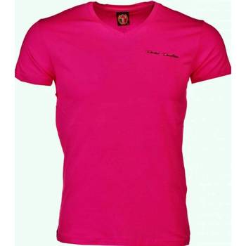 Textiel Heren T-shirts korte mouwen David Copper Fuchsia Roze