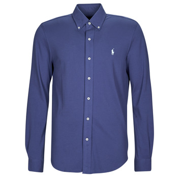 Textiel Heren Overhemden lange mouwen Polo Ralph Lauren LSFBBDM5-LONG SLEEVE-KNIT Blauw / Light / Marine