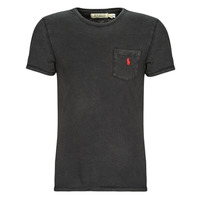 Textiel Heren T-shirts korte mouwen Polo Ralph Lauren T-SHIRT AJUSTE AVEC POCHE EN COTON Zwart / Polo / Zwart