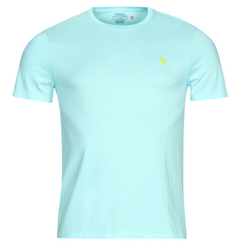 Textiel Heren T-shirts korte mouwen Polo Ralph Lauren SSCNCMSLM2-SHORT SLEEVE-T-SHIRT Turquoize