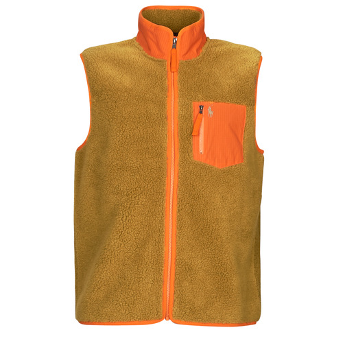 Textiel Heren Fleece Polo Ralph Lauren FZVESTM7-SLEEVELESS-FULL ZIP Camel / Oranje