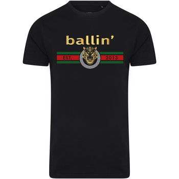 Textiel Heren T-shirts korte mouwen Ballin Est. 2013 Tiger Lines Shirt Zwart