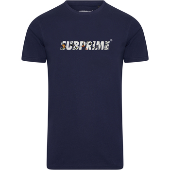 Textiel Heren T-shirts korte mouwen Subprime Shirt Flower Navy Blauw