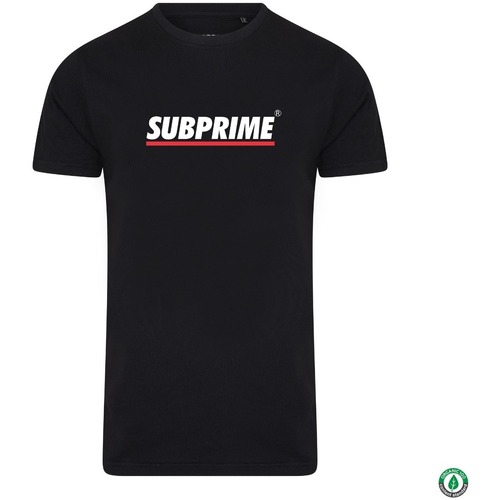 Textiel T-shirts korte mouwen Subprime Shirt Stripe Black Zwart