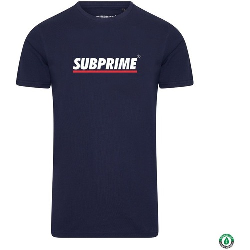 Textiel T-shirts korte mouwen Subprime Shirt Stripe Navy Blauw