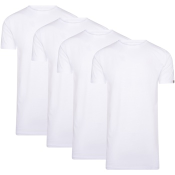 Textiel Heren T-shirts korte mouwen Cappuccino Italia 4-Pack T-shirts Wit