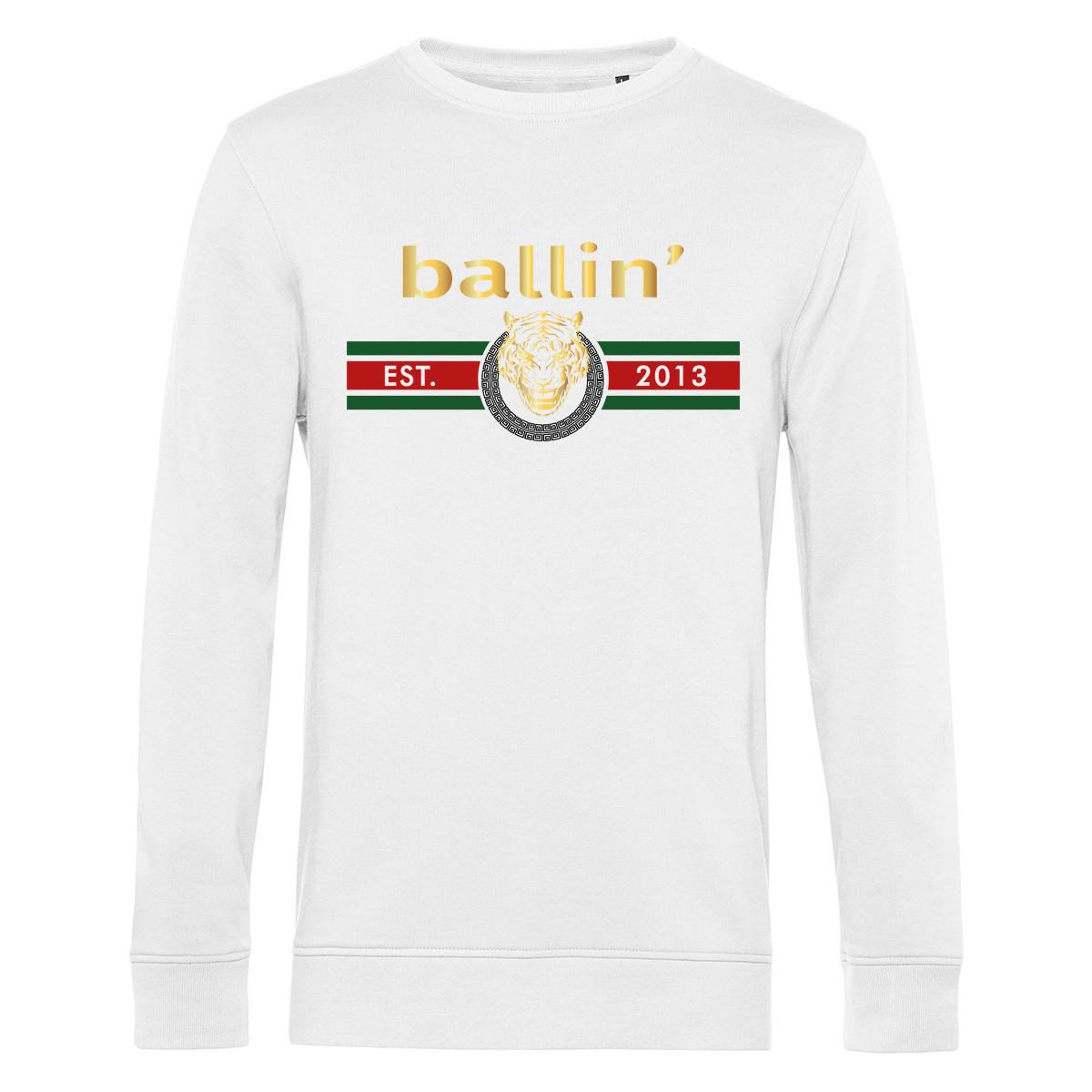 Textiel Heren Sweaters / Sweatshirts Ballin Est. 2013 Tiger Lines Sweater Wit