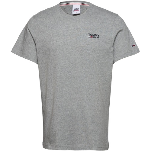 Textiel Heren T-shirts korte mouwen Tommy Jeans Logo Shirt Grijs
