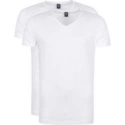Textiel Heren T-shirts & Polo’s Suitable T-shirt Wit V-hals Vitasu 2-Pack Wit