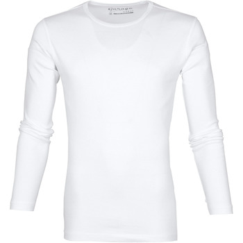 Textiel Heren T-shirts & Polo’s Garage Basic T-shirt Longsleeve Wit Wit