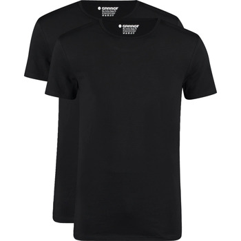 Textiel Heren T-shirts & Polo’s Garage 2-Pack Basic T-shirt Bio Zwart Zwart