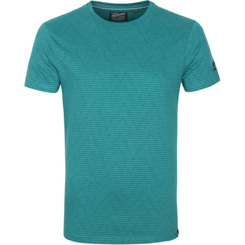 Textiel Heren T-shirts & Polo’s Petrol Industries T-Shirt Strepen Groen Groen