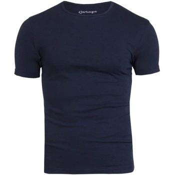 Textiel Heren T-shirts & Polo’s Garage Stretch Basic Navy O-Hals Blauw