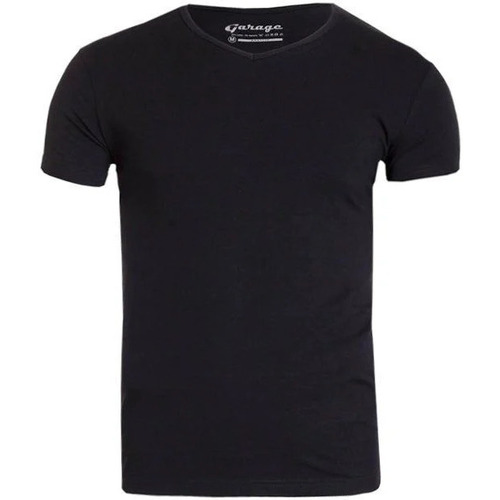 Textiel Heren T-shirts & Polo’s Garage Stretch Basic Zwart V-Hals Zwart