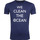 Textiel Heren T-shirts & Polo’s Save The Duck T-shirt Navy Stretch Tekst Blauw