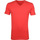 Textiel Heren T-shirts & Polo’s Knowledge Cotton Apparel Knowledge Cotton Apparel V-Hals Rood Rood