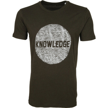Textiel Heren T-shirts & Polo’s Knowledge Cotton Apparel T-shirt Alder Donkergroen Groen