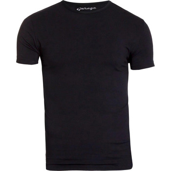 Textiel Heren T-shirts & Polo’s Garage Stretch Basic Zwart O-Hals Zwart