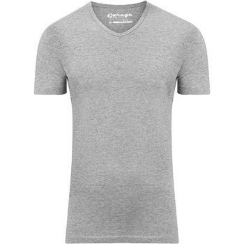Textiel Heren T-shirts & Polo’s Garage Stretch Basic Grijs V-Hals Grijs