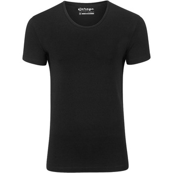 Textiel Heren T-shirts & Polo’s Garage Stretch Basic Zwart Diepe O-Hals Zwart