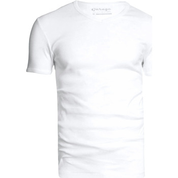 Textiel Heren T-shirts & Polo’s Garage Basic Wit V-Hals Wit