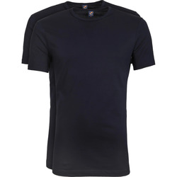 Textiel Heren T-shirts & Polo’s Suitable Ota T-Shirt Ronde Hals Navy 2-Pack Blauw