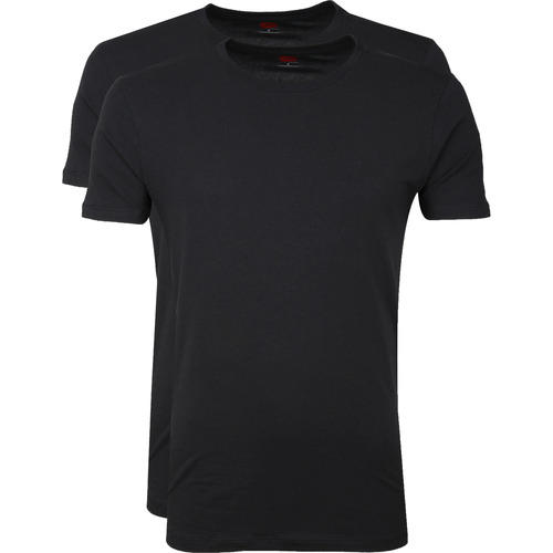 Textiel Heren T-shirts & Polo’s Levi's T-shirt Ronde Hals Zwart 2Pack Zwart